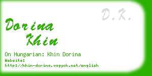 dorina khin business card